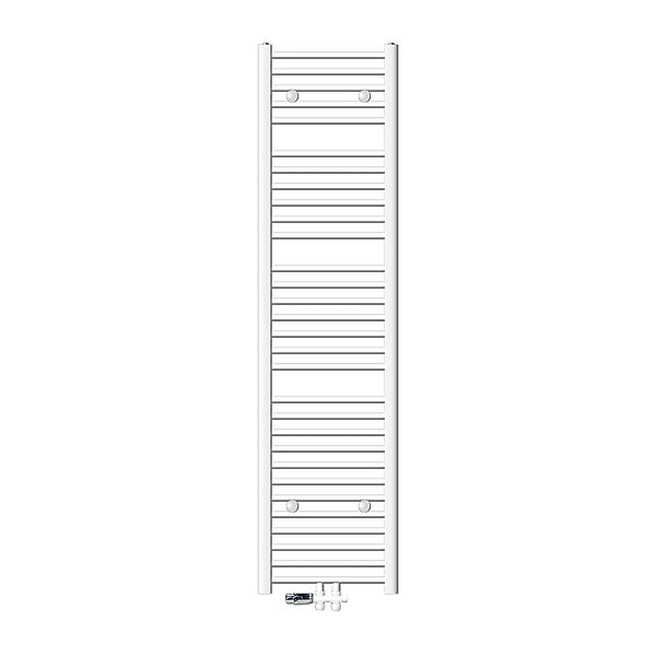 LuxeBath Badheizkörper 400x1800 mm Weiß Gerade mit Thermostat Durchgang Bod günstig online kaufen