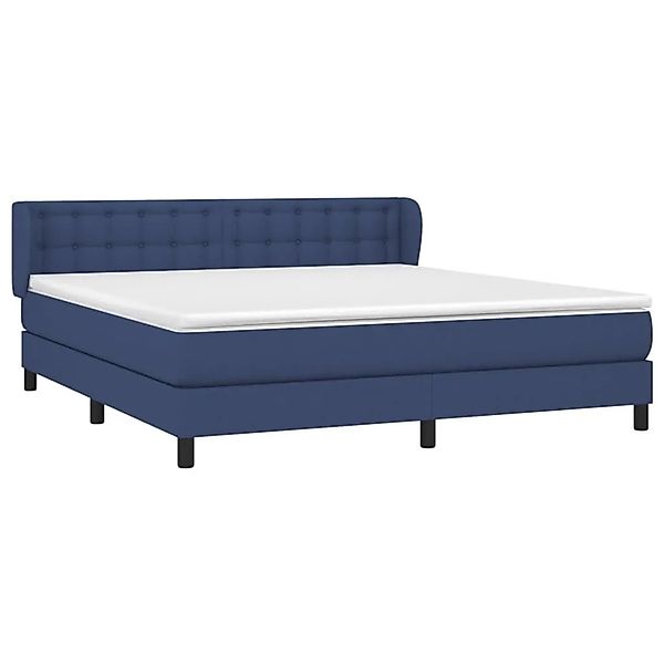 vidaXL Boxspringbett mit Matratze Blau 180x200 cm Stoff 3126587 günstig online kaufen