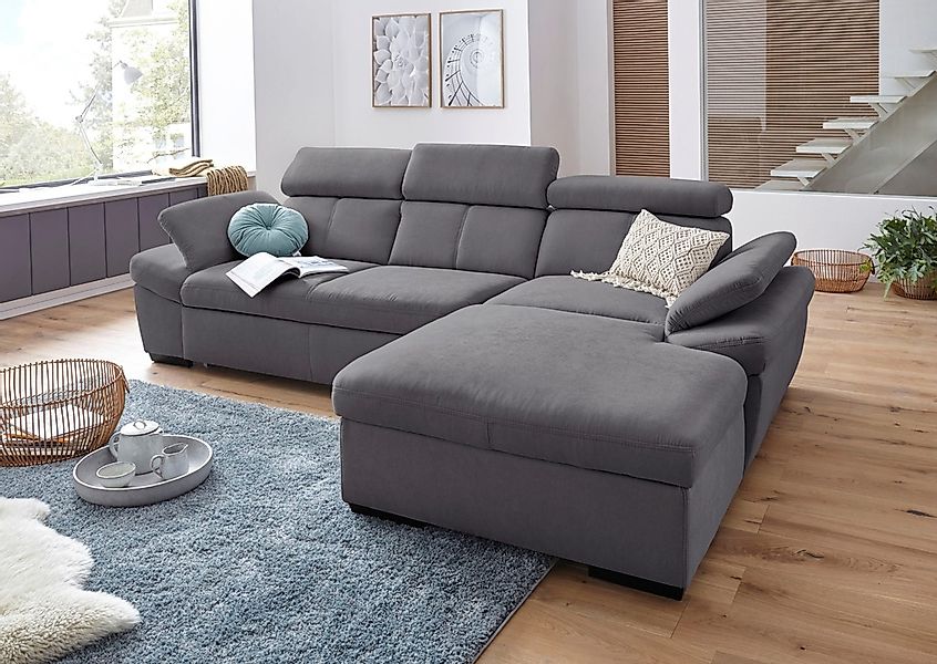 exxpo - sofa fashion Ecksofa "Salerno, inkl. Arm-& Kopfteilverstellung, beq günstig online kaufen