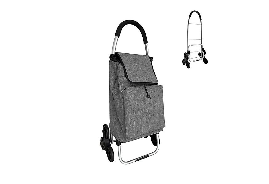 relaxdays Einkaufstrolley Treppensteiger 45 l, 45 l, grau günstig online kaufen