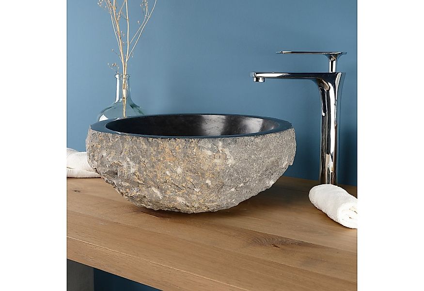 wohnfreuden Aufsatzwaschbecken Erosi Andesit Waschbecken 40 cm anthrazit (K günstig online kaufen