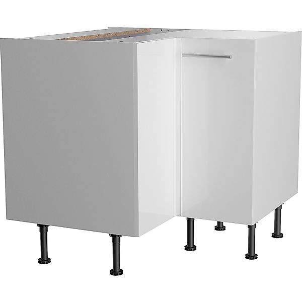 Optifit Küchen-Eck-Unterschrank Rurik986 90/90 cm x 87 cm x 58,4 cm Weiß günstig online kaufen