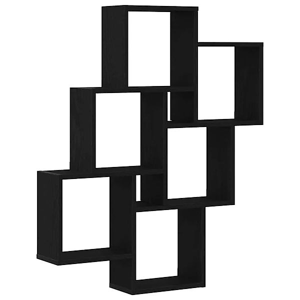 vidaXL Wandregal Schwarz Eichen-Optik 78 x 15 x 93 cm Holzwerkstoff 862649 günstig online kaufen