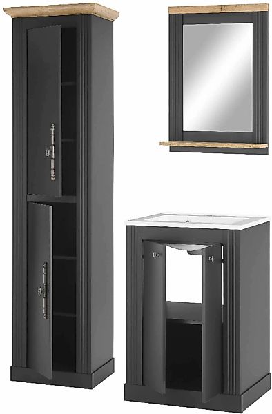 Home affaire Badmöbel-Set "WESTMINSTER, Bad im Landhausstil, 3-teiliges Bad günstig online kaufen