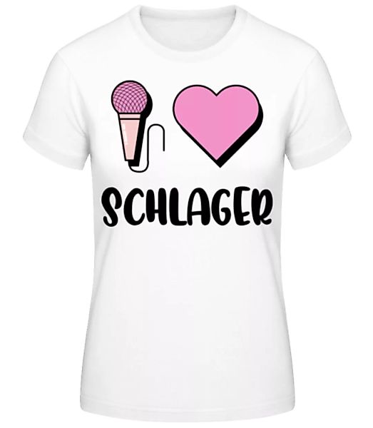 I Love Schlager · Frauen Basic T-Shirt günstig online kaufen