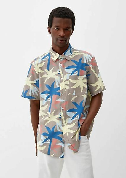 s.Oliver Kurzarmhemd Regular: Hemd aus Viskosemix günstig online kaufen