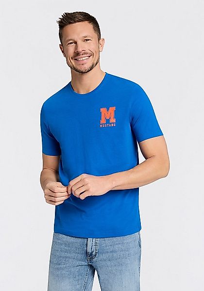MUSTANG Rundhalsshirt Alex Logo Brust mit Logoprint günstig online kaufen