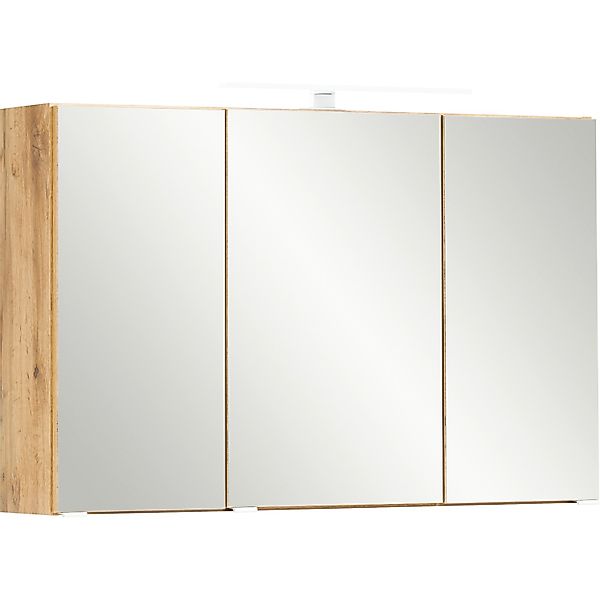 Held Möbel 3D-Spiegelschrank Trient 100 cm Wotaneiche günstig online kaufen