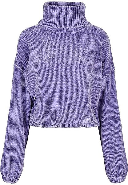 URBAN CLASSICS Sweatshirt Urban Classics Damen Ladies Short Chenille Turtle günstig online kaufen