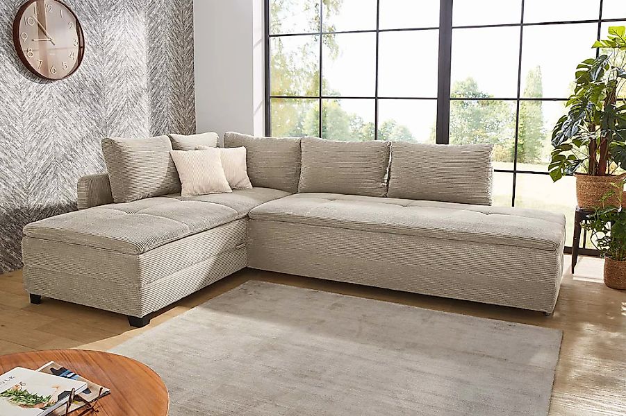 Jockenhöfer Gruppe Ecksofa "Madrid L-Form, B: 306 cm, Liegefl. 180x200 cm, günstig online kaufen