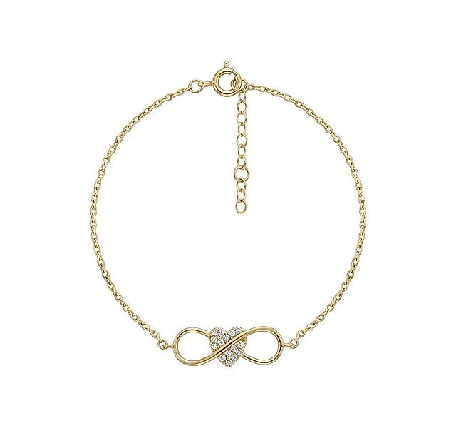 Suzan Gold Goldarmband Suzan Gold® 375 Echtgold Armband Damen mit Herz Infi günstig online kaufen