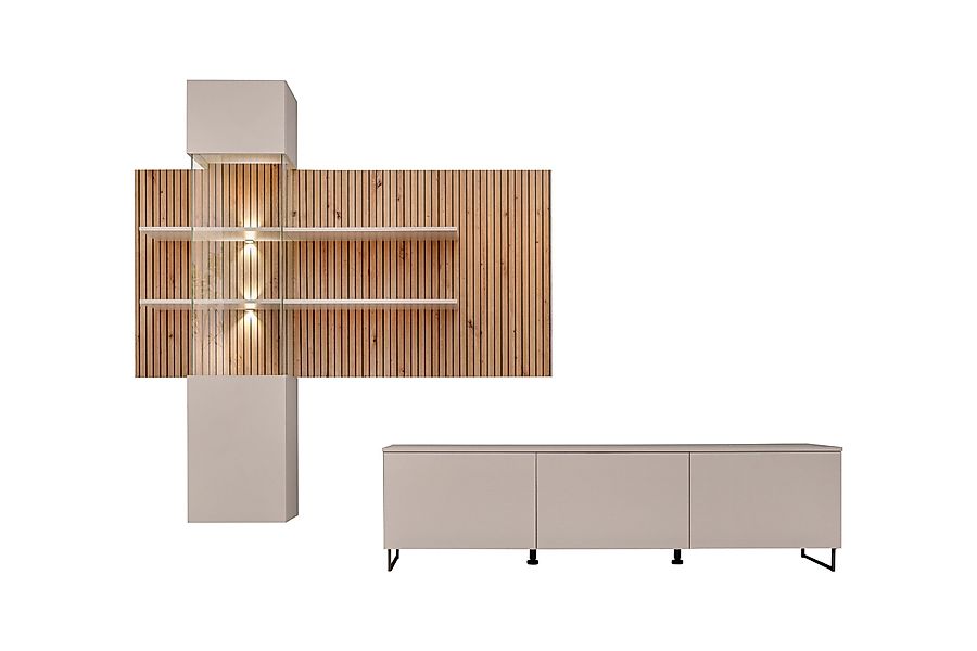 ASM-Moebel Wohnwand Wohnzimmer Schrankwand GUSTO LUX günstig online kaufen