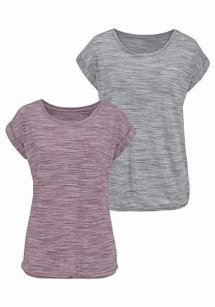 Beachtime Kurzarmshirt mit Struktureffekt (2er-Pack) aus günstig online kaufen