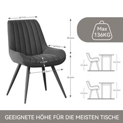 HawthyHome Esszimmerstuhl bequeme Polsterstühle Küchenstuhl (4 günstig online kaufen