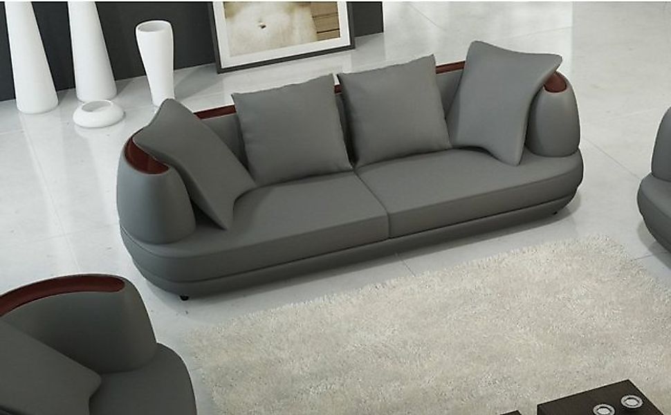 JVmoebel Sofa Designer schwarzes Sofa Coch 3 Sitzer Polster Sofas Wohnzimme günstig online kaufen