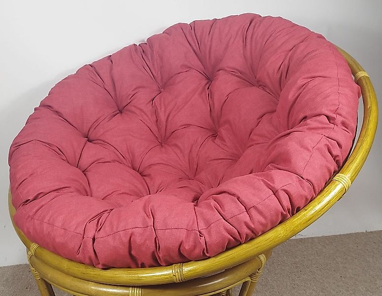 Rattani Sitzkissen Polster Kissen Auflage für Rattan Papasansessel Fb. Rot günstig online kaufen