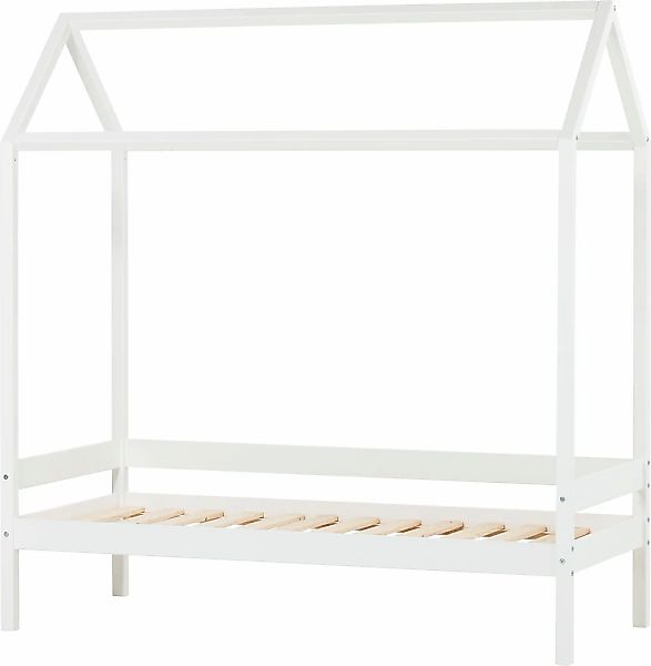 Hoppekids Kinderbett "ECO Comfort Bett", Hausbett mit Dach wahlweise mit Ra günstig online kaufen