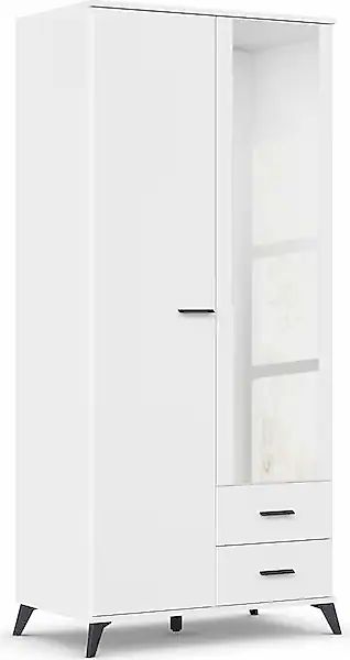 rauch Drehtürenschrank "Lucena" mit schräg ausgestellten Füßen im Monochrom günstig online kaufen