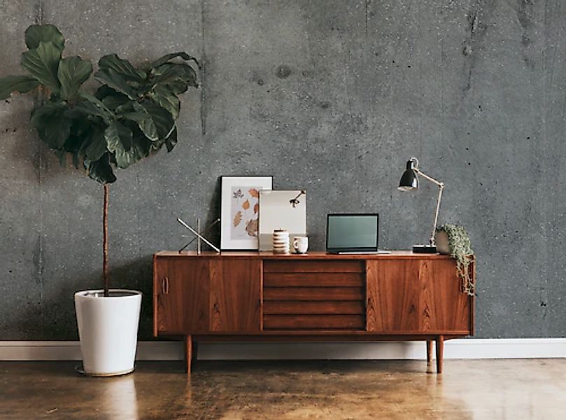 A.S. Création Vliestapete »Fototapete Betonoptik Dunkelgrau Used Look« matt günstig online kaufen