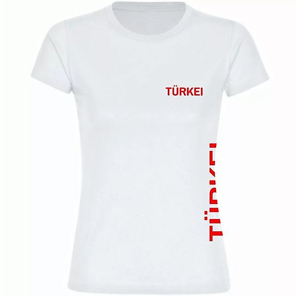 multifanshop T-Shirt Damen Türkei - Brust & Seite - Frauen günstig online kaufen