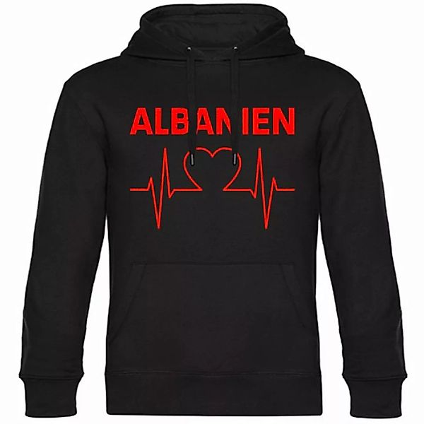multifanshop Kapuzensweatshirt Albanien - Herzschlag - Pullover günstig online kaufen