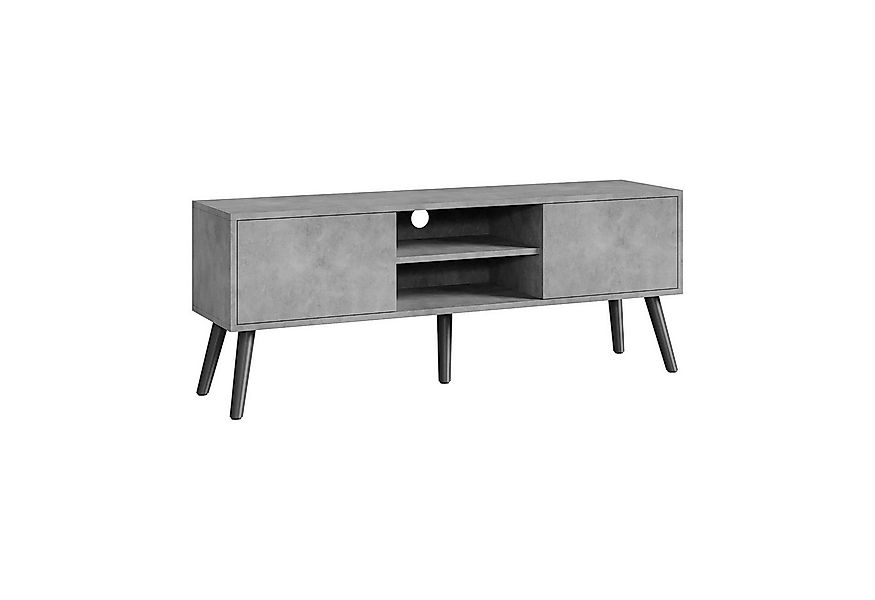 en.casa Lowboard, »Eskilstuna« Fernsehtisch 120x29,5x46,5cm Betonoptik günstig online kaufen