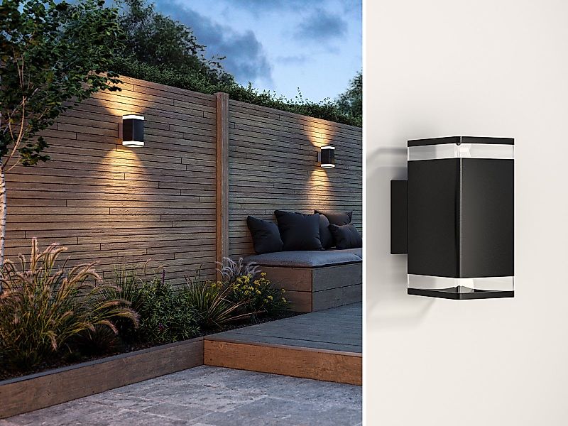 smartwares LED Außen-Wandleuchte, LED wechselbar, Warmweiß, günstig online kaufen