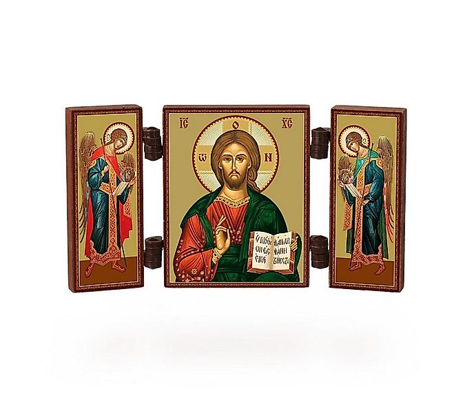 NKlaus Bild Ikone - Jesus Christus - christliche reise Altar Holz Triptycho günstig online kaufen