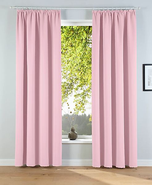 my home Verdunkelungsvorhang "Solana, Gardinen mit Kräuselband, Vorhänge, W günstig online kaufen