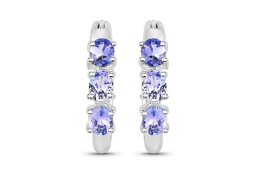 Vira Jewels Paar Creolen Silber 925 rhodiniert mit 6 natürlichen violetten günstig online kaufen