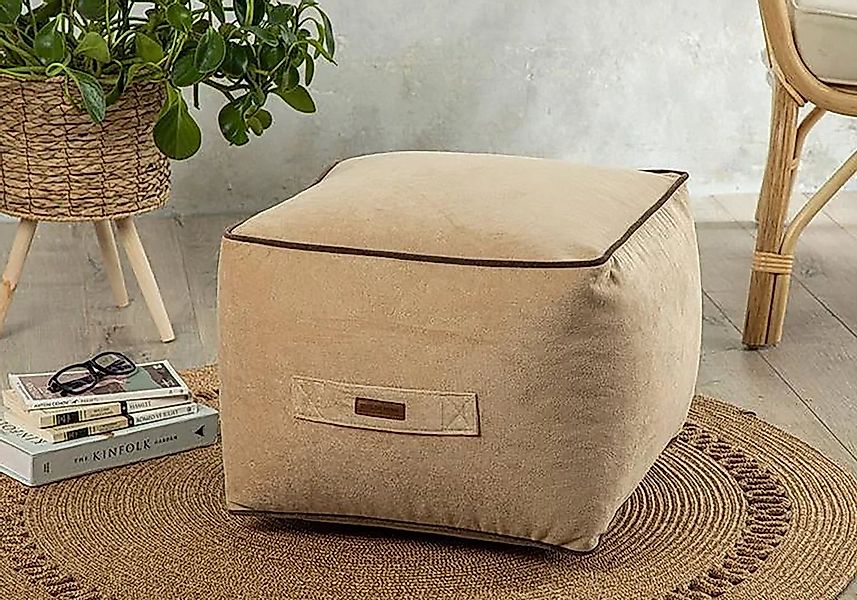 English Home Pouf Pouf Hocker, Quadratisch Sitzpouf, Hochwertiger Sitzhocke günstig online kaufen