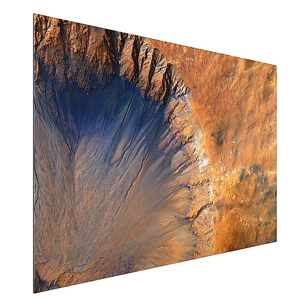 Alu-Dibond Bild NASA Fotografie Marskrater günstig online kaufen