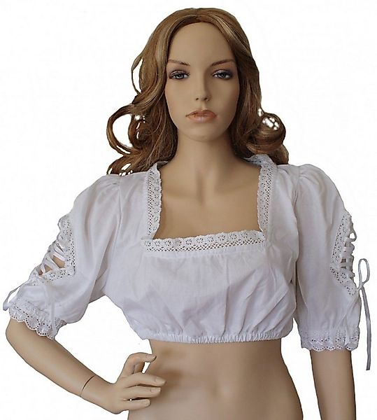 German Wear Dirndlbluse GW1504 Dirndl-bluse Trachtenbluse in Weiß Trachtenm günstig online kaufen
