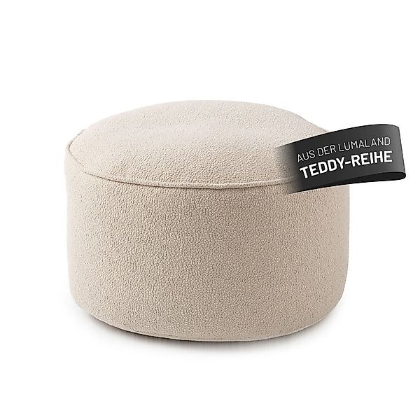 Lumaland Pouf Sitzsack Pouf Teddy 50L, günstig online kaufen