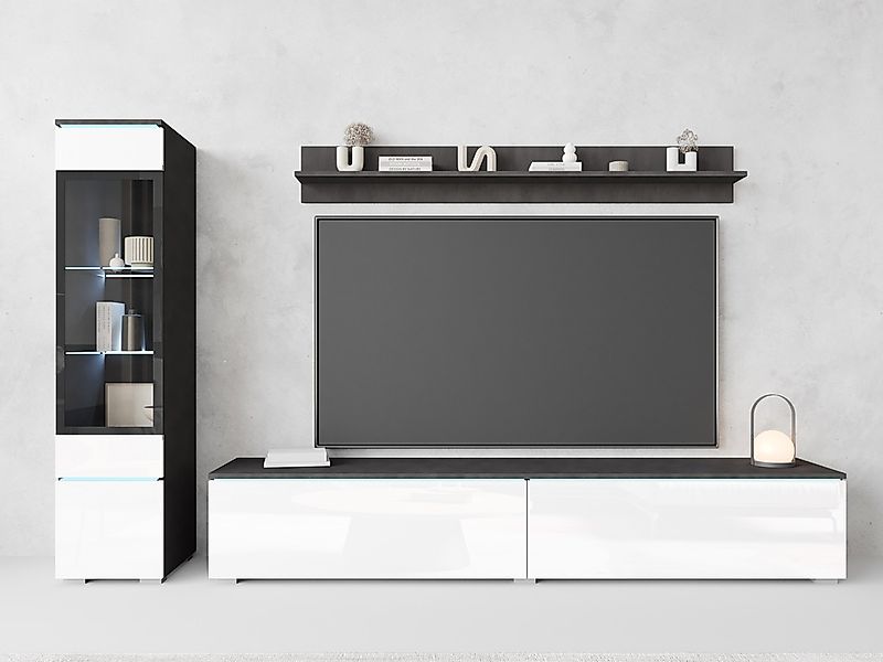 INOSIGN Wohnwand "VERA I", (Komplett-Set, 3 St.), Vitrine mit Verglasung, s günstig online kaufen