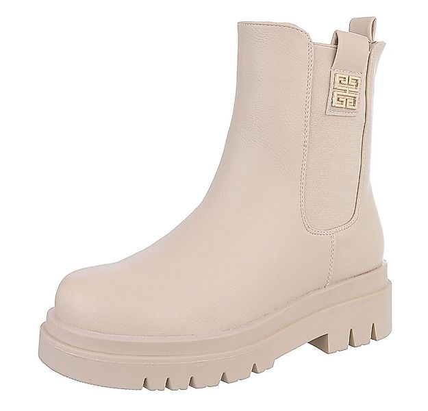 Ital-Design Elegante Chelsea Boots mit komfortabler Sohle für Damen Plateau günstig online kaufen