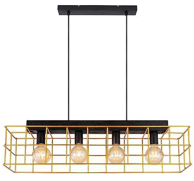 GLOBO LIGHTING Hängeleuchte »MERRIL« E27 1 Stk. Hängelampe Käfig Betonstahl günstig online kaufen