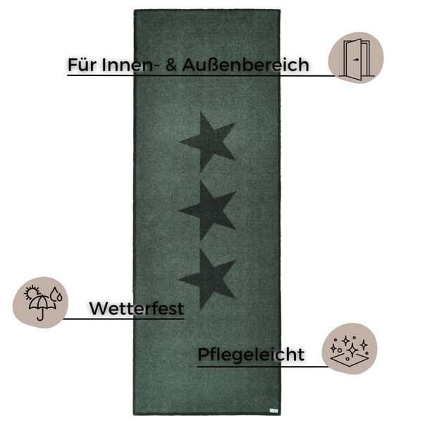 HANSE Home Fußmatte "Sterne, Türmatte" rechteckig 7 mm Höhe Schmutzfangmatt günstig online kaufen