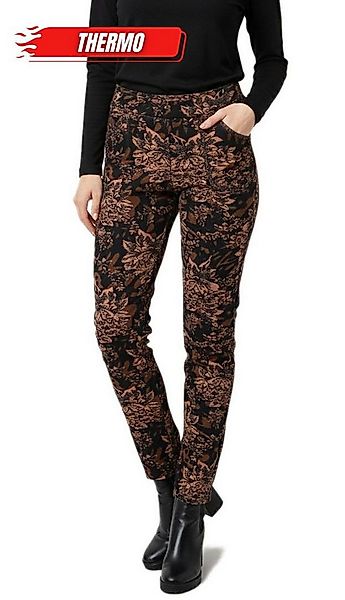 dy_mode Thermohose Damen Thermohose Blumen-Print Gefütterte Winterhose Ther günstig online kaufen