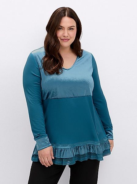sheego by Joe Browns Sweater Samt-Shirt Langarm günstig online kaufen