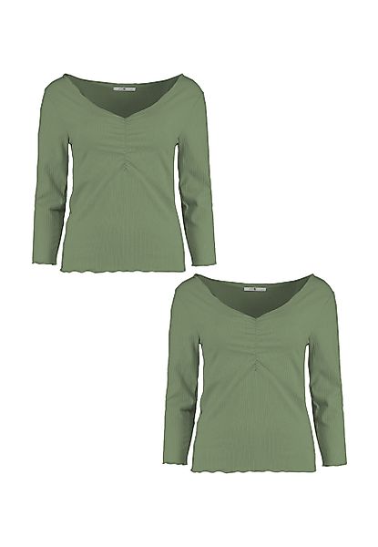 HaILY’S T-Shirt 2er-Set V-Ausschnitt 3/4-Ärmeln Normaler günstig online kaufen