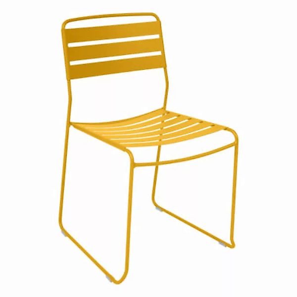 Stapelbarer Stuhl Surprising metall gelb / Metall - Fermob - günstig online kaufen