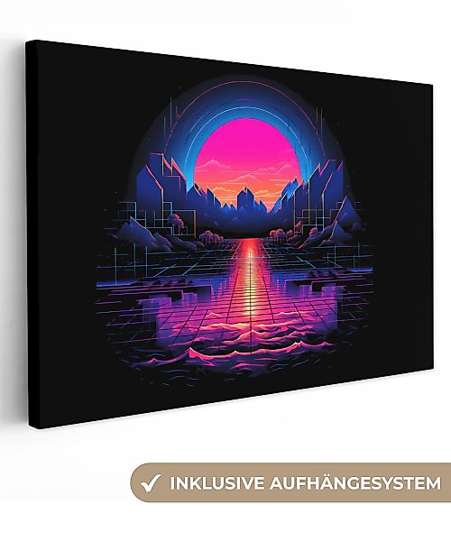 OneMillionCanvasses® Leinwandbild Retro - Neon - günstig online kaufen