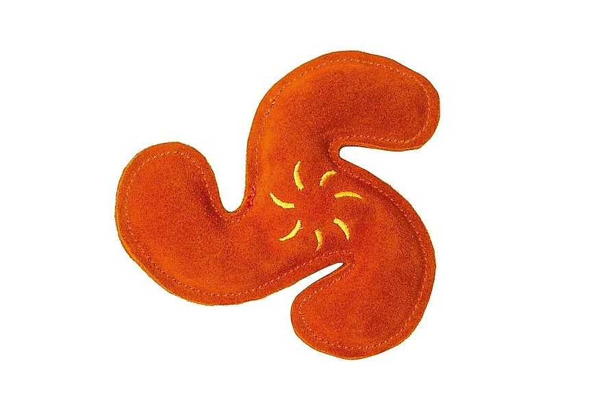 Aumüller Tierquietschie Hundespielzeug aus Leder, Wurfstern, orange günstig online kaufen