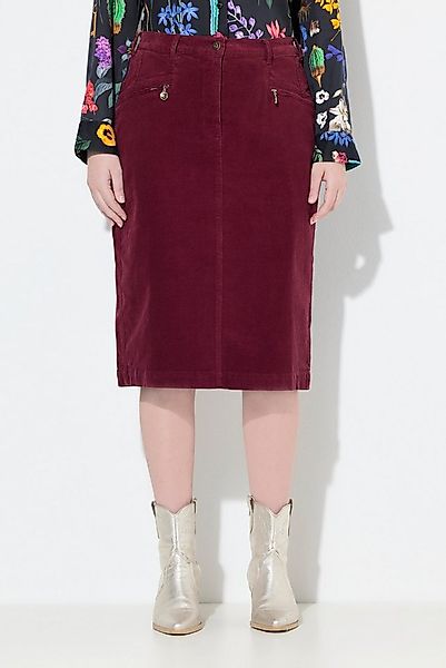 Ulla Popken Jerseyrock Cord-Rock Mony Reißverschlusstaschen Komfortbund günstig online kaufen