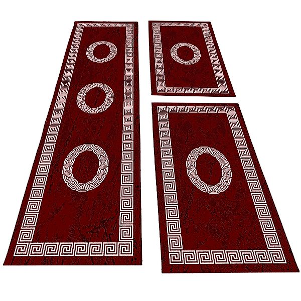 Carpettex Kurzflor-Bettumrandung Mäander-Design, Höhe 6 mm, günstig online kaufen