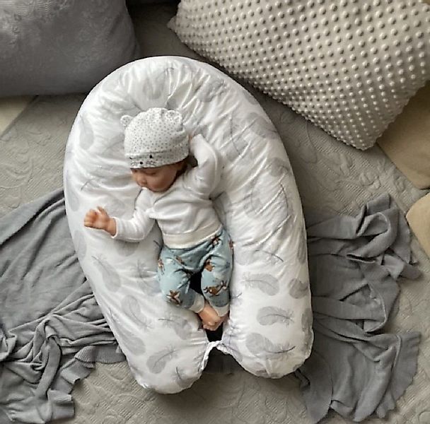 Loolay Stillkissen MINKY/ Baumwolle Seitenschläferkissen GRAU Kissen ink. B günstig online kaufen