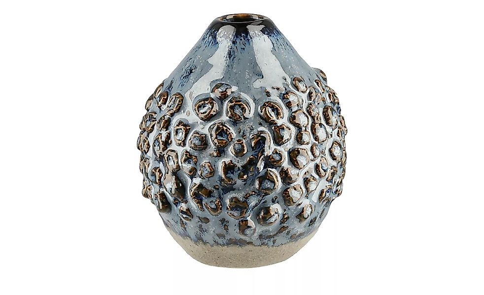 Vase - blau - Steinzeug - 10 cm - Dekoration > Vasen - Möbel Kraft günstig online kaufen