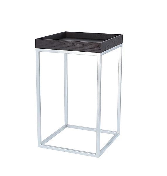 Beistelltisch Pino Säulenform Gestell lunasilber Tablett Esche Wenge günstig online kaufen