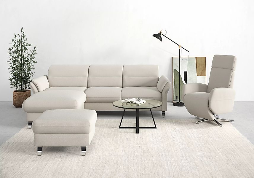 sit&more Ecksofa »Grenoble L-Form mit Federkern«, wahlweise mit Bettfunktio günstig online kaufen